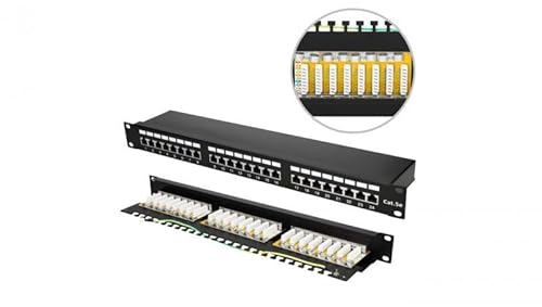 EXTRALINK Patchpanel CAT5E STP Modular, Patchpanel 19 Zoll, 24 Ports RJ45, Rack 1U, Patchfeld, Netzwerk, 19" Zoll Rackeinbau Kompatibel, Modular, für Serverschrank Netzwerkschrank EXTRALINK Patchpanel CAT5E STP Modular, Patchpanel 19 Zoll, 24 Ports RJ45, Rack 1U, Patchfeld, Netzwerk, 19" Zoll Rackeinbau Kompatibel, Modular, für Serverschrank Netzwerkschrank von EXTRALINK