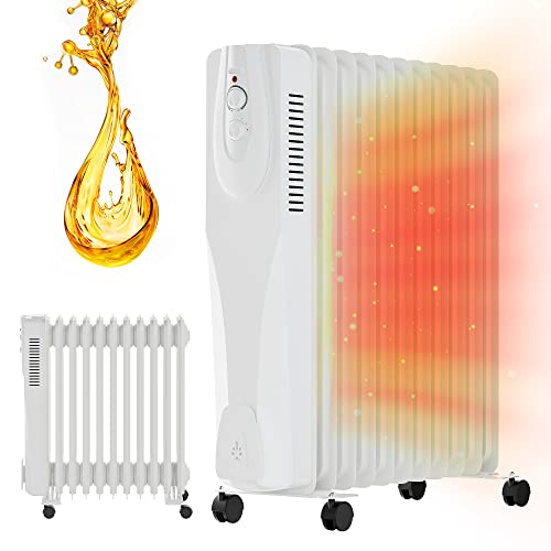 Elektrischer Ölradiator auf Rollen Extralink NY-25W1, Leistung 2500W, 11 Rippen, leicht zu bewegen, Überhitzungsschutz, 3 Betriebsarten zur Auswahl, Heizfläche bis zu 40qm von EXTRALINK