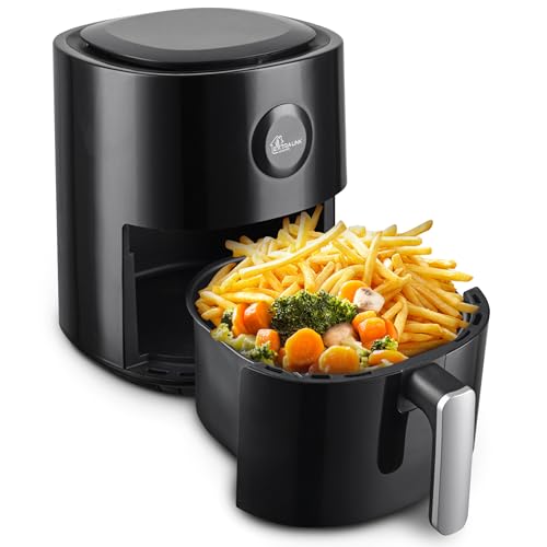 Extralink Smart Life Heißluftfritteuse,4L 1300W Air Fryer LED-Touchscreen, Timer, Temperaturregelung von 80-200 Grad Celsius, App Fernsteuerung, Überhitzungsschutz, Energiesparend, 90% weniger Fett von EXTRALINK