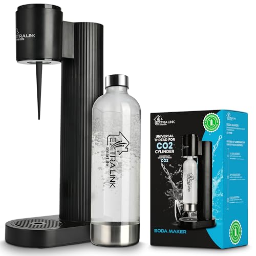 Extralink Smart Life Wassersprudler, Kompakte Größe, Leicht bis Stark Kohlensäurehaltig - Sprudelwasser Maschine, Soda Streamautomat, kompatibel mit gängigen CO2-Flaschen von EXTRALINK