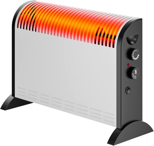 Extralink Konvektorheizung 2000W Elektroheizung 3-stufige Leistungsregelung eingebauter Thermostat eingebauter Ventilator kompakte Größe eingebauter Überhitzungsschutz Elektroheizkörper von EXTRALINK