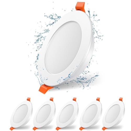 EXTRASTAR LED Einbaustrahler Flach LED Spots Strahler Deckenspots Deckenstrahler für Badezimmer Küche Wohnzimmer, 18W 4200K Neutralweiß 6 Stk. von EXTRASTAR