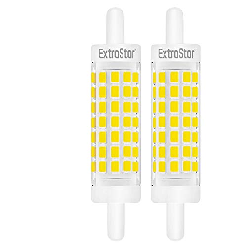 EXTRASTAR R7S LED Nicht dimmbare 5W 78mm LED Birne mit doppeltem linearem Effekt 6500K entspricht 40W, 500LM 2 Stück (Packung mit 1) Kaltweiß von EXTRASTAR