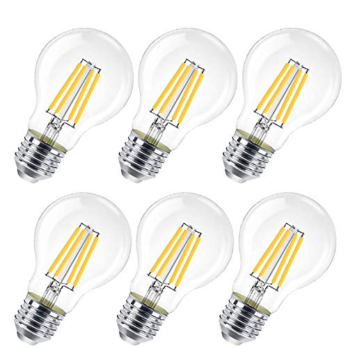 EXTRASTAR 10W E27 Filament LED Glühfaden A60 LED Lampen 2700K Warmweiß,E27 Led Warmweiss,ersetzt 100W (6er Pack) von EXTRASTAR