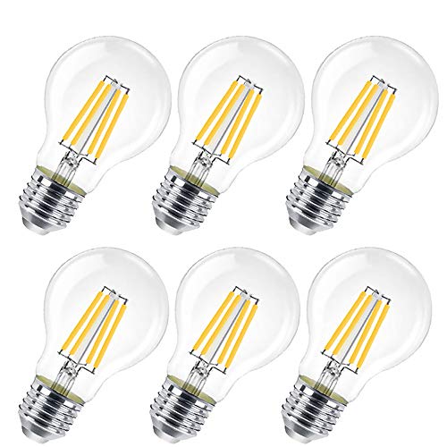 LED E27, Led Birne E27, EXTRASTAR Lamps , Filament Retro Style, 8W3000K ,E27 Led Warmweiss,Led leuchtmittel, nicht dimmbar (6er Pack) von EXTRASTAR