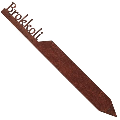 EXTRAVAGANT® Gartenstecker „Brokkoli“ Gemüsestecker Gemüseschilder Gemüse Metall Stahl Rost Edelrost wetterfest für Garten Beet Pflanzenschilder Pflanzenstecker Gartenschilder Gartendeko Roststecker von EXTRAVAGANT