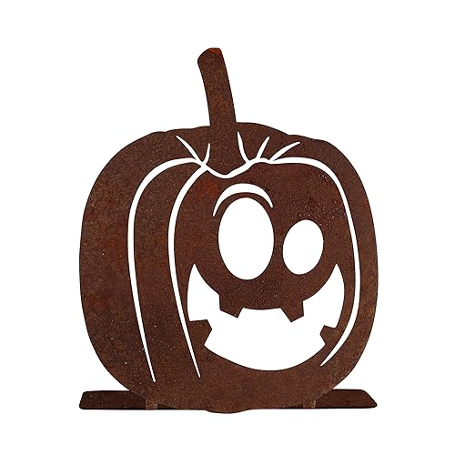 EXTRAVAGANT® Halloween Deko-Aufsteller & Aufhänger – Handgefertigte Kürbis-Designs & Happy Halloween Schild – 4 einzigartige Varianten - Aufsteller doofer Kürbis - Outdoor und Indoor Deko von EXTRAVAGANT