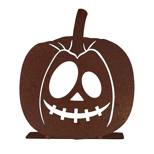 EXTRAVAGANT® Halloween Deko-Aufsteller & Aufhänger – Handgefertigte Kürbis-Designs & Happy Halloween Schild – 4 einzigartige Varianten - Aufsteller lachender Kürbis - Outdoor und Indoor Deko von EXTRAVAGANT