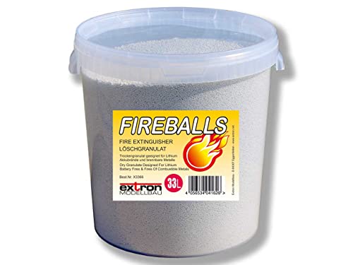 EXTRON Fireballs Brandschutz Granulat 33 Liter im Eimer, Feuerlöschgranulat von EXTRON