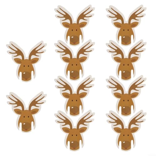 10 Stück dekorative Weihnachtsmannmütze Tasse Karten für Weingläser, perfekt für festliche Veranstaltungen (G) von EXTRWORY