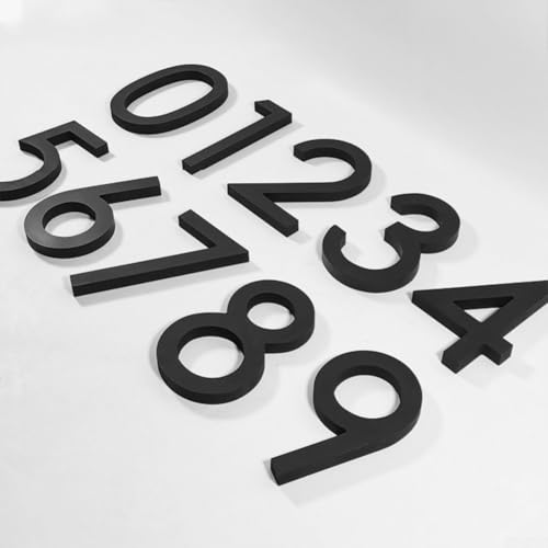 12,7 cm schwarze Hausnummern im modernen Design für einfache Adressanzeige im Freien (2) von EXTRWORY