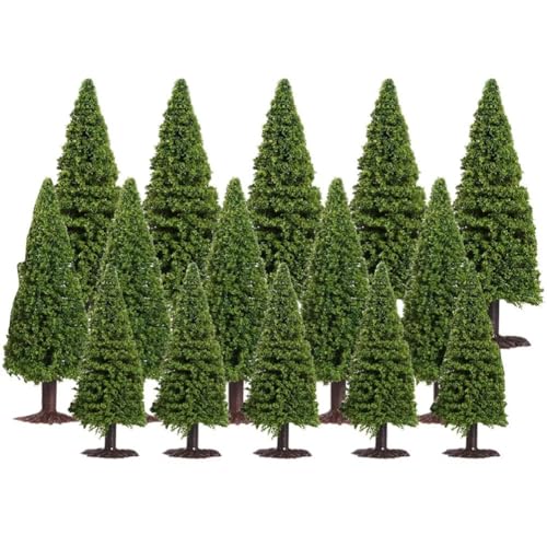 15-teiliges Miniatur-Baum-Set für Weihnachtsdorf, perfekt für Modelllandschaften und Dioramen von EXTRWORY