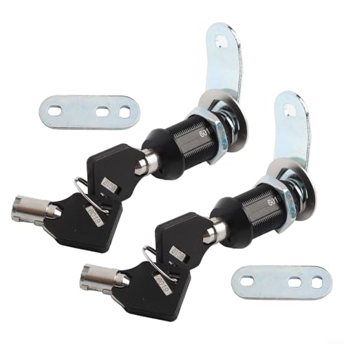 2 Stück Zinklegierung Schlösser für Wohnmobile für Lagertüren gleichschließend Set für Schrank (3,8 cm) von EXTRWORY