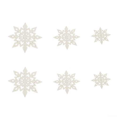 3D-Schneeflocken-Charm-Set, 6 Stück, Winter-Deckendekoration für festliche Dekoration für Zuhause und Geschäft, Weiß 3D-Schneeflocken-Charm-Set, 6 Stück, Winter-Deckendekoration für festliche Dekoration für Zuhause und Geschäft, Weiß von EXTRWORY