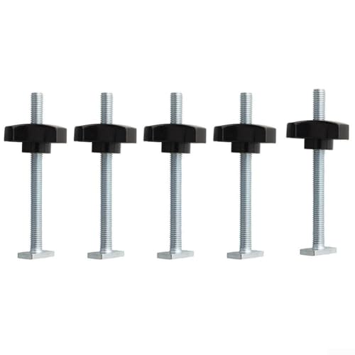 5 Sets M8 T Track Bolt and Knob Clamp Kit with Plastic Nuts for Woodworking Jigs and Fixtures Compatible with Standard T Slot Track Systems 5 Sets M8 T Track Bolt and Knob Clamp Kit with Plastic Nuts for Woodworking Jigs and Fixtures Compatible with Standard T Slot Track Systems von EXTRWORY