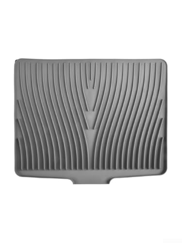 50 x 43 cm Silikon-Abtropfmatte mit Drainagesystem, Küchentheke, Organizer, hitzebeständig, Abtropfbrett für Geschirr, Töpfe (grau) von EXTRWORY