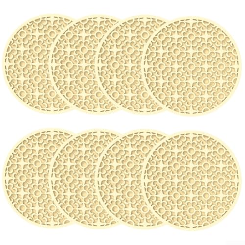 8 x Silikon-Untersetzer für Getränke, rutschfeste Tischmatten zum Absorbieren von verschütteten Flüssigkeiten und Kondensation, perfekt für Zuhause oder Büro, Gelb 8 x Silikon-Untersetzer für Getränke, rutschfeste Tischmatten zum Absorbieren von verschütteten Flüssigkeiten und Kondensation, perfekt für Zuhause oder Büro, Gelb von EXTRWORY