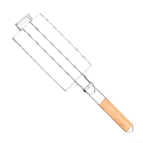 Abschließbares Grill-Wurstgestell mit stabilem Design und Holzgriff für zuverlässiges Kochen von EXTRWORY