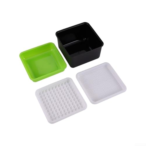 Atmungsaktives 4-teiliges Erdnuss-Sprossen-Box-Set mit dichtem, kleinem Lochnetz zur Keimung von Bohnen, Erbsen, Gras, Okra, Rettich und Chinakohl von EXTRWORY