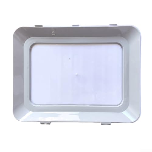 Aufbewahrungsschale für Kühlschrank mit vakuumversiegelter Kunststoffkonstruktion für Frischekonservierung und Komfort (weiß) von EXTRWORY