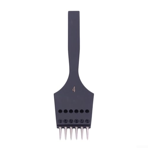 Austauschbare Spitze Rundlochstanzer Werkzeug Stahldesign für Lederhandwerk mit mehreren Lochgrößen und Nähtechniken (4mm6 Zähne) von EXTRWORY