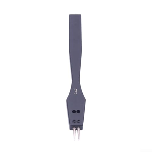 Auswechselbare Spitze Rundlochstanzer Werkzeug Stahldesign für Lederhandwerk mit mehreren Lochgrößen und Nähtechniken (3 mm 2 Zähne) von EXTRWORY