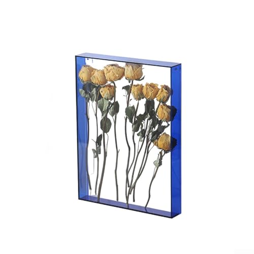 Dekorativer Acryl-Bilderrahmen mit Hohlraum für individuelle getrocknete Blumen oder Muschel-Displays, einzigartige DIY-Display-Box, um jedem Raum künstlerische Note zu verleihen (blau) von EXTRWORY