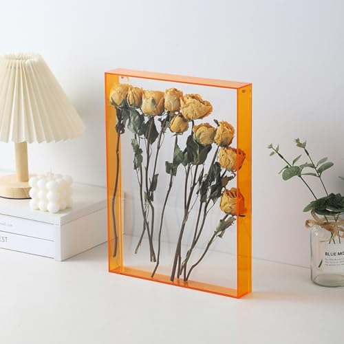 Dekorativer Acryl-Bilderrahmen mit Hohlraum für individuelle getrocknete Blumen oder Muschel-Displays, einzigartige DIY-Displaybox, um jedem Raum künstlerische Note zu verleihen (grün) von EXTRWORY