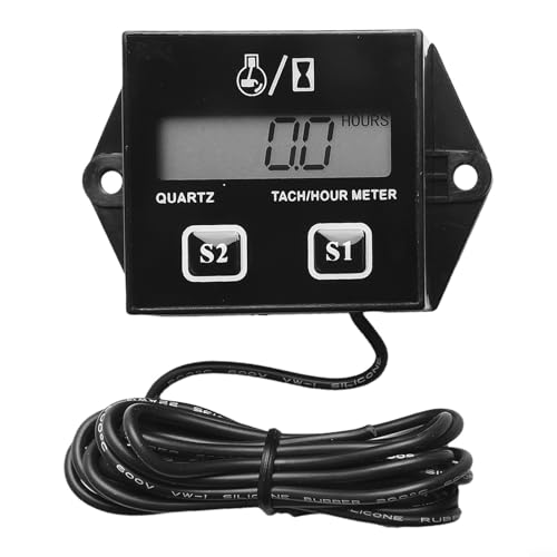 Digitaler Drehzahlmesser und Stundenzähler für kleine Motoren, wasserdichtes Design mit Wartungs-Timer für Service-Tracking von EXTRWORY