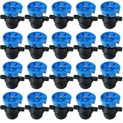 EXTRWORY 20 Stück Bewässerungsdüsen für Pflanzen, Bewässerungssprinklerköpfe, feines Sprühsystem für Garten-Gewächshaus-Ausrüstung (blau) von EXTRWORY