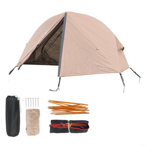 EXTRWORY 200 x 120 x 95 cm Camping-Zelt, wasserdicht, zweilagiges Netz-Innenfutter, Aluminium-Legierung, leicht, atmungsaktiv, Outdoor-Camping, Wandern (Kamel) von EXTRWORY