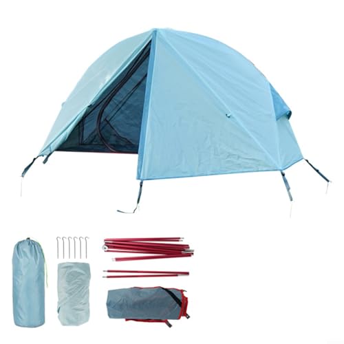 EXTRWORY 200 x 120 x 95 cm Camping-Zelt, wasserdicht, zweilagiges Netz-Innenfutter, Aluminium-Legierung, leicht, atmungsaktiv, Outdoor-Camping, Wandern (blau) von EXTRWORY
