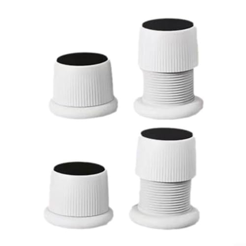 EXTRWORY 4 Stück Waschmaschinenfüße Anti-Vibrations-Pads für Möbel Möbel Füße Selbstgeräuschreduzierung Stoßstange Matte Schwarz Weiß Grau (Weiß) von EXTRWORY