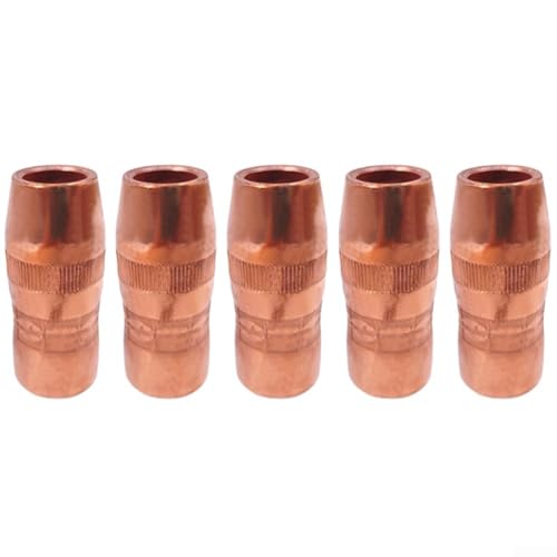 EXTRWORY 5 Stück NS-5818C Schweißdüse Centerfire Slim 5/8 Zoll 1/8 Zoll Aussparung kompatibel für Bernard MIG Gasdiffusor Kupfer Material von EXTRWORY