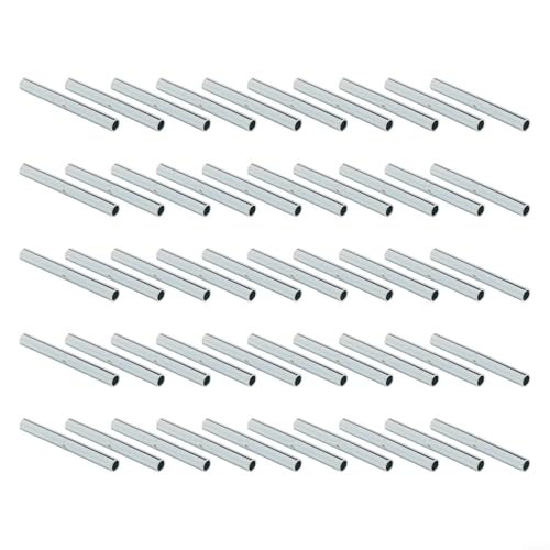 EXTRWORY 50 Stück Camping Zelt Fiberglas Stangenverbinder Rohre 5mm 6mm Silber Eisen Joint Ersatz für Outdoor Wandern Zelte Vordächer (5 mm) von EXTRWORY