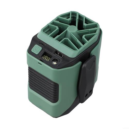 EXTRWORY 6000 mAh wiederaufladbarer tragbarer Taillen-Ventilator mit LED-Taschenlampe für den Außenbereich, Grün EXTRWORY 6000 mAh wiederaufladbarer tragbarer Taillen-Ventilator mit LED-Taschenlampe für den Außenbereich, Grün von EXTRWORY