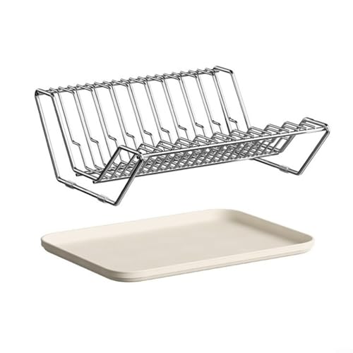 EXTRWORY Abtropfgestell für Spülbecken, Edelstahl, mit Tablett für Küchentheke, Schüsselhalter, Organisation, Aufbewahrung, Utility (Geschirrregal) von EXTRWORY