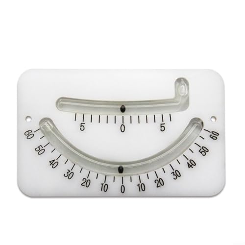 EXTRWORY Boote Neigungsmesser Klinometer Segeln Clinometer Steigungsmesser Winkel Level Marine Navigation Werkzeug Nacht sichtbar Doppelrohr (Weiß) von EXTRWORY