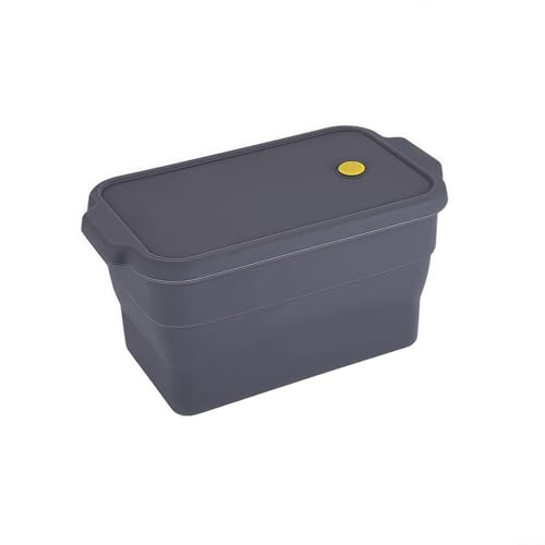 EXTRWORY Brotbackform Silikon Faltbare Kastenform Brotblech Antihaft Backen mit Deckel Grau Küche Backgeschirr für Kuchen Hackbraten von EXTRWORY