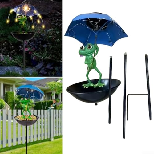 EXTRWORY Dekorative Gartenvogel Futterstation Solarleuchte Metall Statue mit LED Schirm Outdoor Wegbeleuchtung Drainage EXTRWORY Dekorative Gartenvogel Futterstation Solarleuchte Metall Statue mit LED Schirm Outdoor Wegbeleuchtung Drainage von EXTRWORY