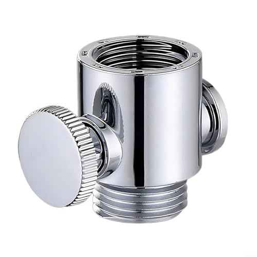 EXTRWORY Einstellbares Duschkopf-Umstellventil Flussregelventil Flow Regler Ventil Sprayer Abschaltung Schalter G 1/2 Männchen und Weibchen Verbindungen(Silver) von EXTRWORY