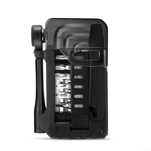 EXTRWORY Fahrrad-Ratschenschlüssel-Set, Kern-Werkzeugset mit Speichen-Werkzeug, Reifenheber, Flip-Top, schwarze Legierung, 105 x 65 mm, für Fahrrad, Motorrad, Outdoor, Zuhause EXTRWORY Fahrrad-Ratschenschlüssel-Set, Kern-Werkzeugset mit Speichen-Werkzeug, Reifenheber, Flip-Top, schwarze Legierung, 105 x 65 mm, für Fahrrad, Motorrad, Outdoor, Zuhause von EXTRWORY