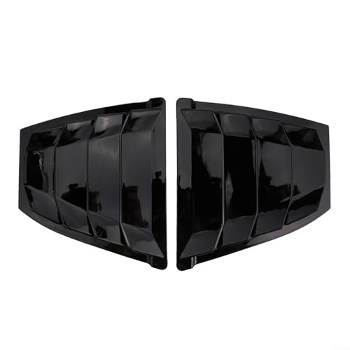 EXTRWORY Für Mazda 3 Axela 2014–2018, Auto-Hecktür-Glas, Viertel-Lüftungsschlitz-Abdeckung, mattschwarz, Kohlefaser, glänzend schwarz (glänzendes Schwarz) von EXTRWORY