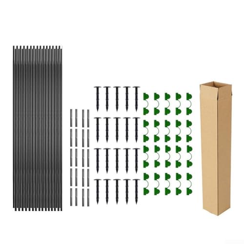 EXTRWORY Garten-Hoop-Set, Pflanzenschutz, Tunnel, Hochbeet, Frostabdeckung, Stützsystem mit Fiberglas-Stangen, Verbindungs-Clips (30 Stück) von EXTRWORY