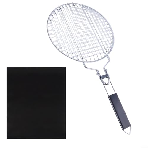 EXTRWORY Grillkorb Edelstahl BBQ Kochen Holzgriff Silber Schwarz 55 x 28 x 18 cm für Partys im Freien EXTRWORY Grillkorb Edelstahl BBQ Kochen Holzgriff Silber Schwarz 55 x 28 x 18 cm für Partys im Freien von EXTRWORY