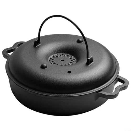 EXTRWORY Gusseisen-Bräter mit Deckel, Backofen und Outdoor-Camping, Kochen, antihaftbeschichtet, schwarz, 27 x 22 x 10 cm, zum Grillen von Gemüse und Huhn EXTRWORY Gusseisen-Bräter mit Deckel, Backofen und Outdoor-Camping, Kochen, antihaftbeschichtet, schwarz, 27 x 22 x 10 cm, zum Grillen von Gemüse und Huhn von EXTRWORY