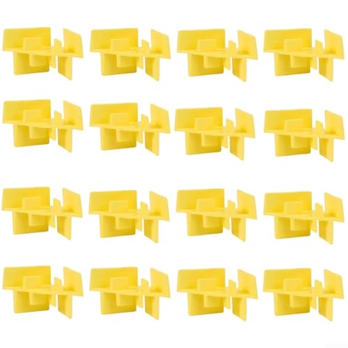 EXTRWORY Lebensmittelaufbewahrungs-Tablett, 16 Stück, für Ernte, Gefriertrockner, Kunststoff, für Regal, um Gefriertrockner in der Küche ordentlich zu stapeln und zu organisieren (gelb) von EXTRWORY