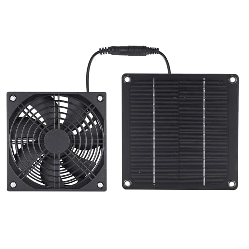EXTRWORY Solar-Abluftventilator-Set, 3 W, 12 V, schwarz, PET, wetterfest, mit 12 x 12 cm Lüfter, 1,5 m Kabel, für Gewächshaus, Hühnerstall, Outdoor-Schuppen EXTRWORY Solar-Abluftventilator-Set, 3 W, 12 V, schwarz, PET, wetterfest, mit 12 x 12 cm Lüfter, 1,5 m Kabel, für Gewächshaus, Hühnerstall, Outdoor-Schuppen von EXTRWORY