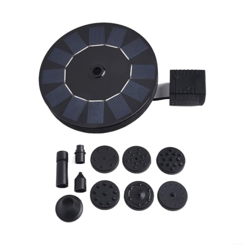EXTRWORY Solar Vogeltränke Springbrunnen Pumpe mit 6 Düsen für Garten Pool Wasserspiel Outdoor Display 150L/H Wasserdurchfluss von EXTRWORY