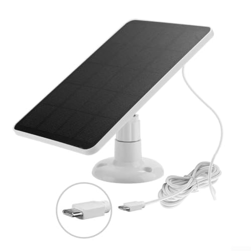 EXTRWORY Solarmodul-Außenladegerät für Blink-Kamera, 4 W, monokristallines 3 m langes Kabel für die Sicherheit zu Hause (C Weiß), 1 Stück von EXTRWORY